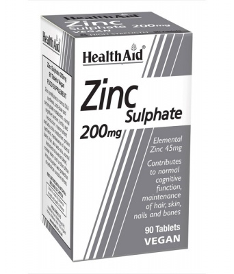 Health Aid Zinc Sulphate 200mg 90 tabs